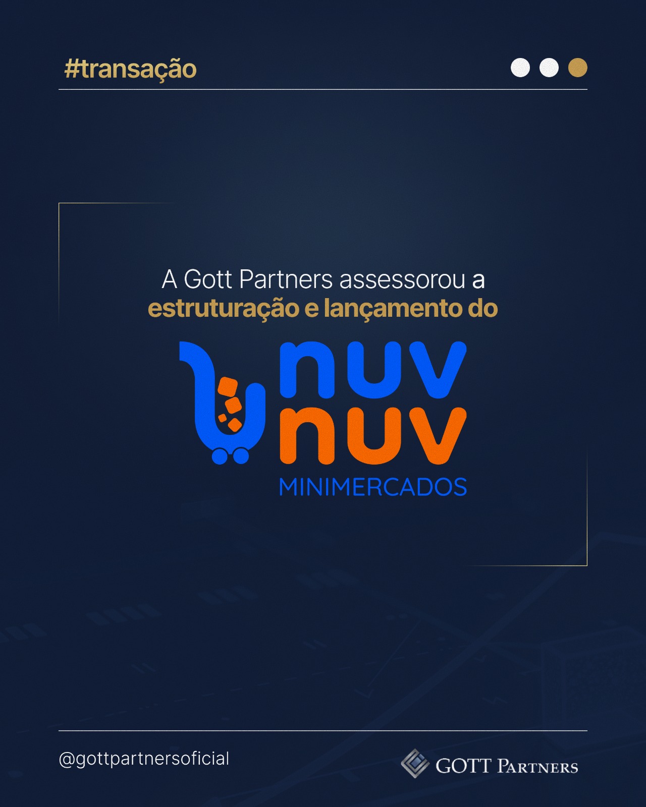 Transação Gott Partners — Nuv Nuv Minimercados: estruturação e lançamento